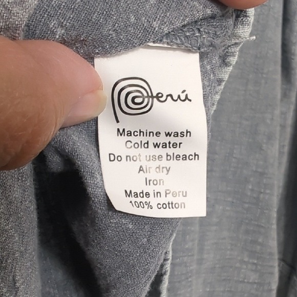 Cotton Natural Mens Long Sleeve Halo Fossil Gray Shirt XXL Lightweight NWT HTF - Picture 15 of 15